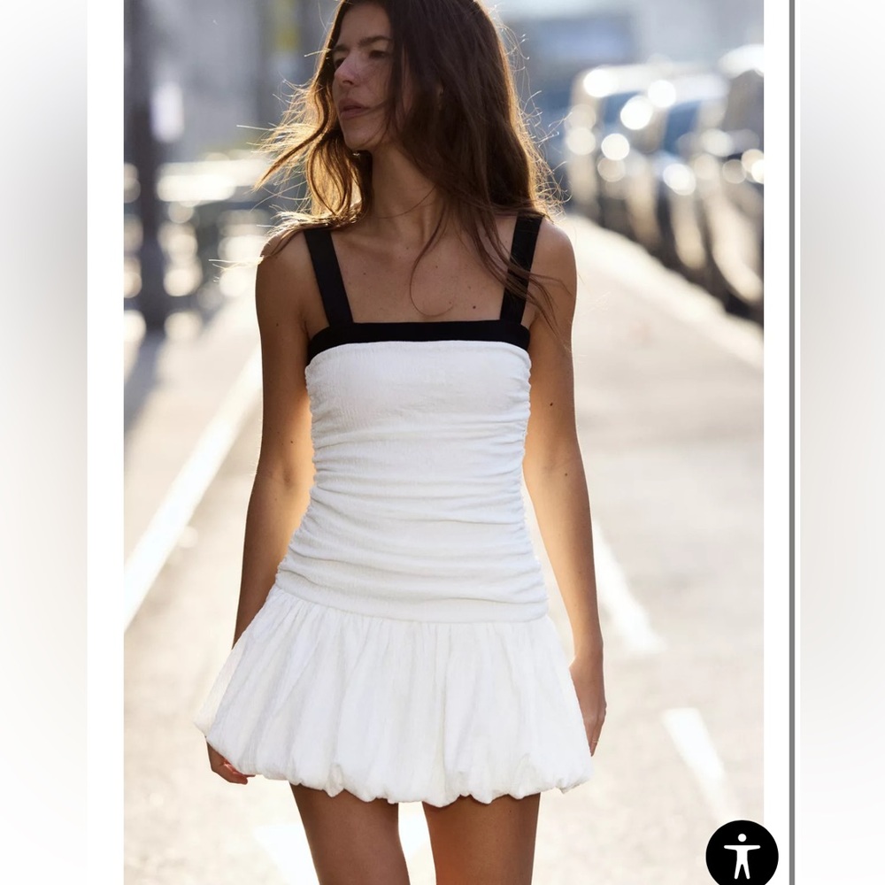 Zara textured balloon dress